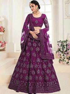 ZAALIMA FASHION Embroidered Semi Stitched Lehenga Choli