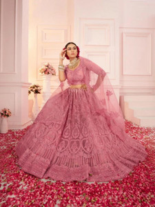 Reelove Factory Embroidered Semi Stitched Lehenga Choli