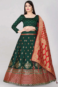 JANVI CREATION Self Design Semi Stitched Lehenga Choli