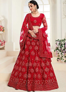 KOMAL Embroidered Semi Stitched Lehenga Choli