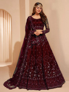 VEEDHRUMI Embroidered, Embellished, Self Design Semi Stitched Lehenga Choli