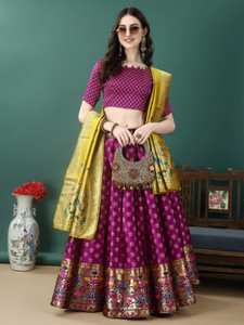 LehengaTRENDZ Printed Semi Stitched Lehenga Choli