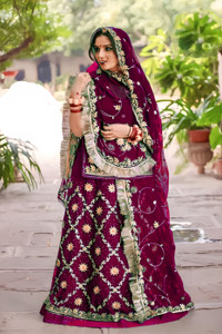 GANPATIJI FASHION Embroidered Semi Stitched Rajasthani Poshak