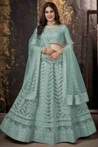 KOMAL Embroidered Semi Stitched Lehenga Choli