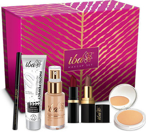 Iba Halal Care Makeup Gift Set for Dusky Skin Tone (Primer, Foundation, Compact, 2 lipsticks, kajal)