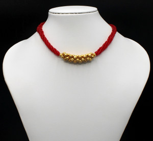 SONI JEWELLERY Maharashtrian Tanmaniya Wedding marathi Mani Mala Thushi Mangalsutra for Women Alloy Mangalsutra