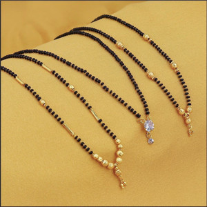 YEMBON combo of 3 fancy brass mangalsutra Brass Mangalsutra