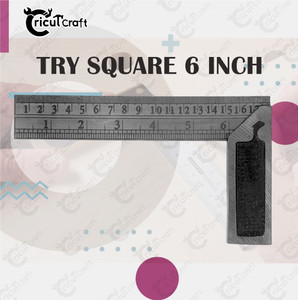 CricutCraft Carpenter try square 6inch steel ruler scale heavy duty 90 ...