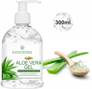 KAYAYURVEDA Pure Aloe Vera Skin Gel - No Parabens, Silicones, Color, Synthetic Fragrance