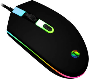 ENTWINO Laptop Mouse With RGB Light, DPI Button, Anti-skid surface, perfect grip Wired Ambidextrous Optical  Gaming Mouse