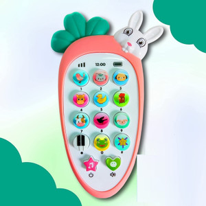 Galactic Smart Phone Cordless Feature Mobile Phone Toys Mobile Phone for Kids Phone Small Phone Toy Musical Toys for Kids Smart Light Birthday Gifts for Boys, Girls -Rabbit Phone multi color (pc of 1 pc)
