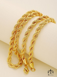 volix Golden For Men Boys Exclusive S hook Chain Crystal Gold-plated Plated Brass Chain