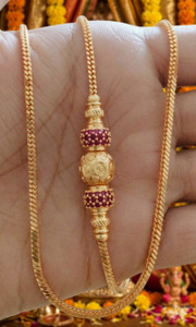 RV FASHION american diamond 1 Gram gold plated 24 inch mugappu chain for women and girls Diamond Gold-plated Plated Copper Chain