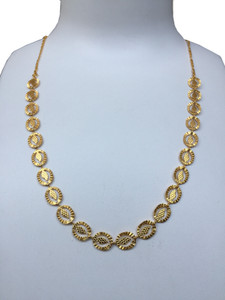 jeweon Gold Plated Stylish Maharani Haar Necklace For Women & Girls (Size: 18 inch) Brass Plated Brass Necklace