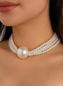 DF DEB FASHION Pearl Alloy Choker