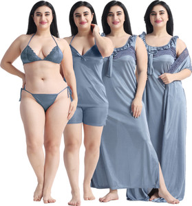 THUMKA Women Nighty with Robe