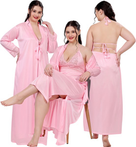 THUMKA Women Nighty with Robe