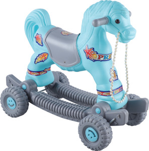 TOYPROFESSOR 2 in 1 Baby Horse Rider Rocker for Kids 1-3 Years Gift kids Plastic, Pack of 01