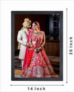 Devatwal Customized Sigle Photo Frame Personalized Photo Frame For Wall Mounted Painting Digital Reprint 20 inch x 14 inch Painting