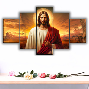 JB क्रिएशंस Lord Jesus Christ Scenery Painting for walls in Living Room And Bedroom डिजिटल रीप्रिंट 18 inch x 30 inch पेंटिंग
