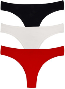 ANGLINA Women Thong Black, White, Red Panty