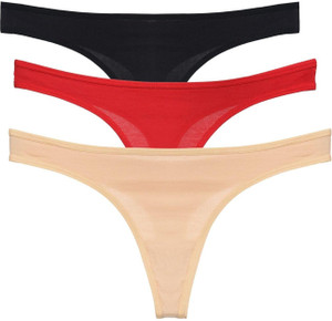 ANGLINA Women Thong Black, Red, Beige Panty
