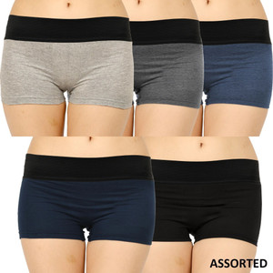 VAISHMA Women Boy Short Grey, Black, Blue, Dark Blue, Grey Panty