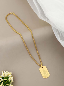 EiVAA Premium Hanuman Chalisa Engraved Pendant with Chain for Strength & Protection Metal Pendant