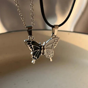 ROOTWAVE Butterfly Magnetic Necklace Locket Pendant for