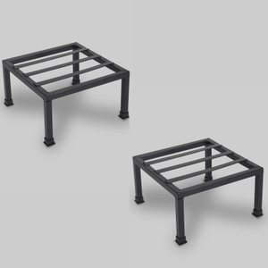 VINAMRA28 Premium Strong Square Stand For indoor and Outdoor Plants, Black - set of 2 Plant Container Set