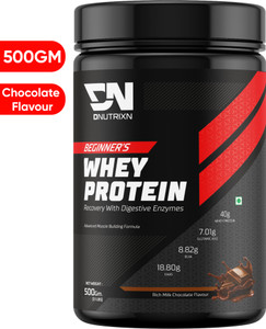 DNUTRIXN Beginner's High Whey Protein 40G | Advanced Muscle Building Formula with BCAA+ Whey Protein