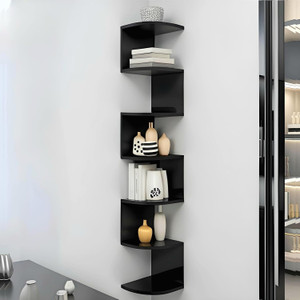 Mark Wood Wall Mount Corner 7 Tier Wall Shelf Wooden Wall Shelf
