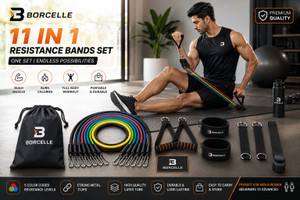 BORCELLE 11 in 1 Resistance Band Tube (Multicolor) - Image 1