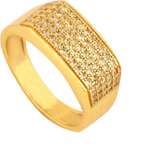 GORASH CREATION Shsy-SP-5_18 Brass Cubic Zirconia Gold Plated Ring