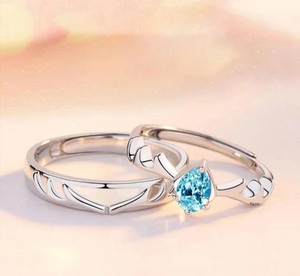 Rgulus Couple Ring | Rings For Women | Rings For Girls | Men ring एलॉय रोडियम प्लेटेड रिंग सेट