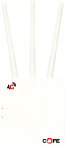 COFE 5G with Triple Antenna, Support All GSM Sim with 120 Mtr Range, Speed 4G Router 2.4 GHz 300 Mbps Wifi Speed Single Band External Antenna MiFi (Sim Based)