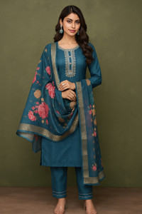 AALO FASHIONS Embroidered Kurta, Trouser/Pant & Dupatta Set