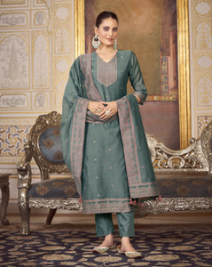 Shaily Embroidered Kurta, Salwar & Dupatta Set