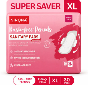 Loot: Sirona Soft Cotton XL Sanitary Pads (Pack of 30) @135