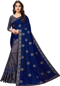 G JELLY FASHION TREE Embroidered Bollywood Silk Blend, Art Silk Saree