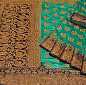 Radadiyabrothers Woven, Self Design Banarasi Jacquard Saree