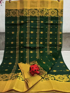Aishani tant saree ghar Woven Tant Pure Cotton Saree