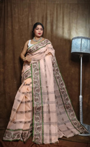 KhayaFashion Woven Tant Pure Cotton Saree