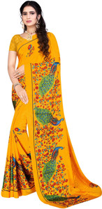 Leelavati Printed Daily Wear Crepe Saree