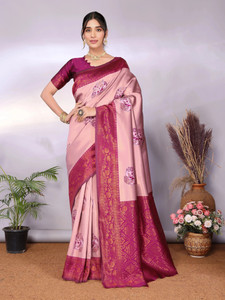 AVANTIKA FASHION Woven Kanjivaram Pure Silk, Art Silk Saree