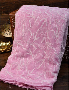 Afia Lucknowi Chikankari Embroidered Lucknow Chikankari Georgette Saree
