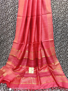 govind handloom Solid/Plain Bollywood Jute Silk Saree