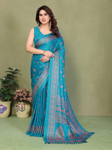 FABMORA Printed, Blocked Printed Daily Wear Chiffon, Georgette Saree