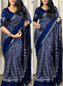 Ridham Printed Kalamkari Silk Blend Saree