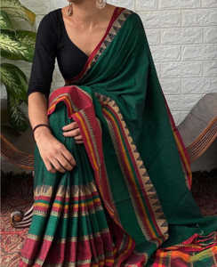 Bengal S Woven Handloom Handloom Cotton Blend Saree